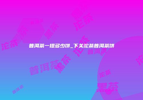 普洱茶一提多少饼_下关沱茶普洱茶饼
