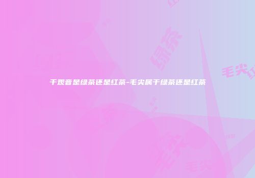 千观音是绿茶还是红茶-毛尖属于绿茶还是红茶