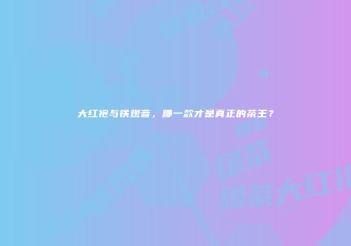 大红袍与铁观音，哪一款才是真正的茶王？
