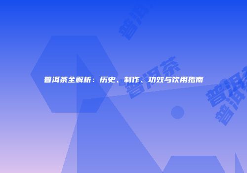 普洱茶全解析：历史、制作、功效与饮用指南