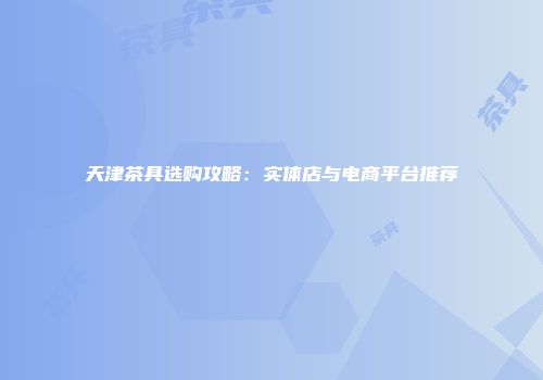 天津茶具选购攻略：实体店与电商平台推荐