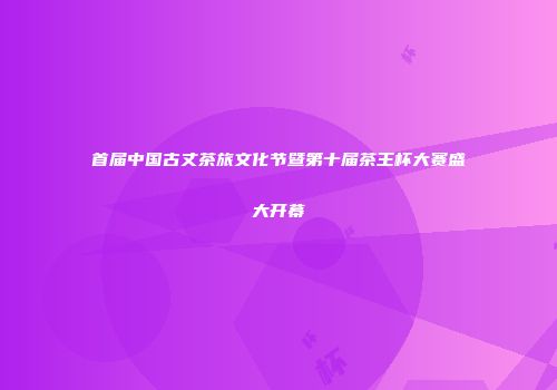 首届中国古丈茶旅文化节暨第十届茶王杯大赛盛大开幕