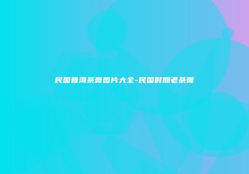 民国普洱茶膏图片大全-民国时期老茶膏