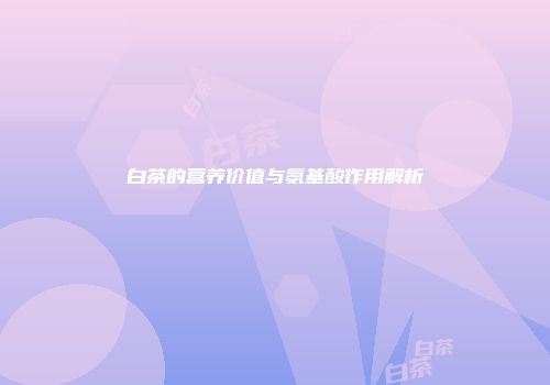 白茶的营养价值与氨基酸作用解析