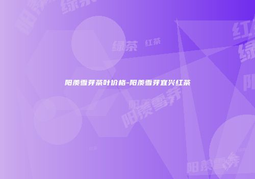 阳羡雪芽茶叶价格-阳羡雪芽宜兴红茶
