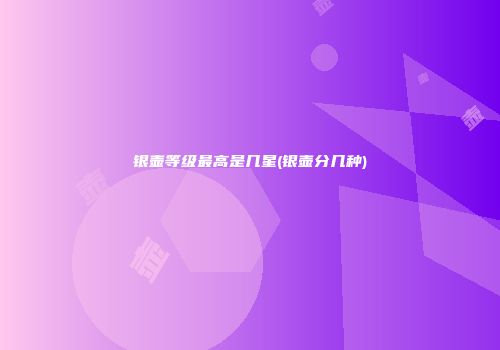 银壶等级最高是几星(银壶分几种)