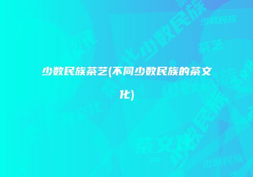 少数民族茶艺(不同少数民族的茶文化)