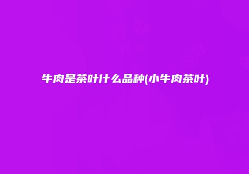 牛肉是茶叶什么品种(小牛肉茶叶)