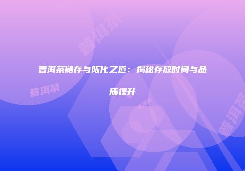普洱茶储存与陈化之道：揭秘存放时间与品质提升