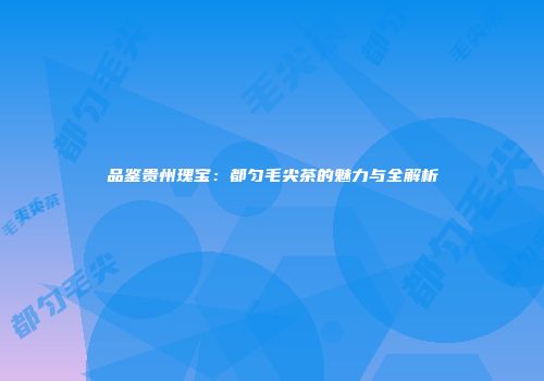 品鉴贵州瑰宝：都匀毛尖茶的魅力与全解析