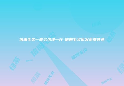 信阳毛尖一般多少钱一斤-信阳毛尖批发需要注意