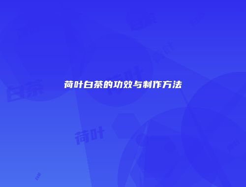 荷叶白茶的功效与制作方法