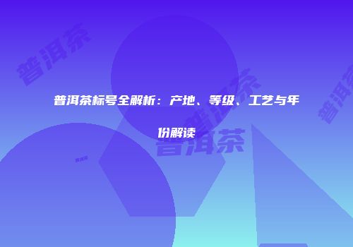 普洱茶标号全解析：产地、等级、工艺与年份解读