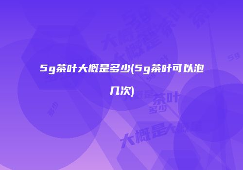 5g茶叶大概是多少(5g茶叶可以泡几次)