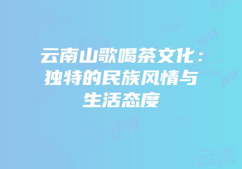 云南山歌喝茶文化：独特的民族风情与生活态度
