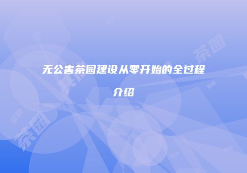 无公害茶园建设从零开始的全过程介绍