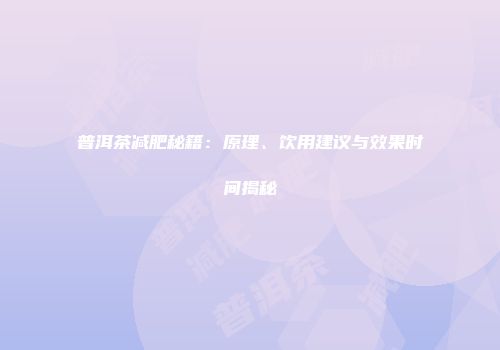 普洱茶减肥秘籍：原理、饮用建议与效果时间揭秘