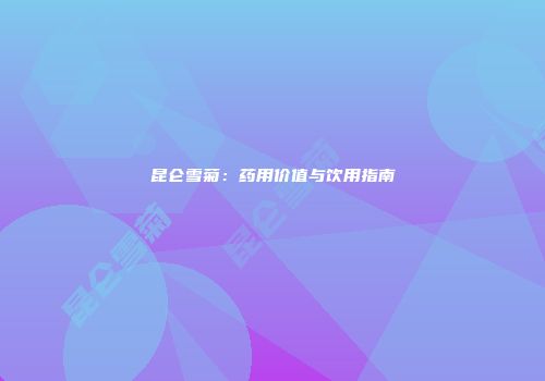 昆仑雪菊：药用价值与饮用指南