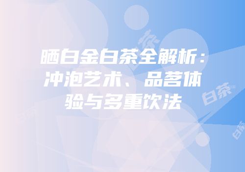晒白金白茶全解析：冲泡艺术、品茗体验与多重饮法