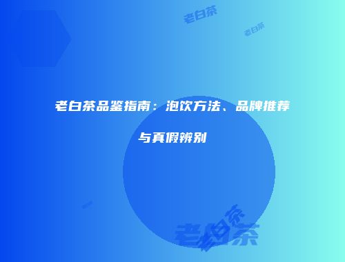 老白茶品鉴指南：泡饮方法、品牌推荐与真假辨别