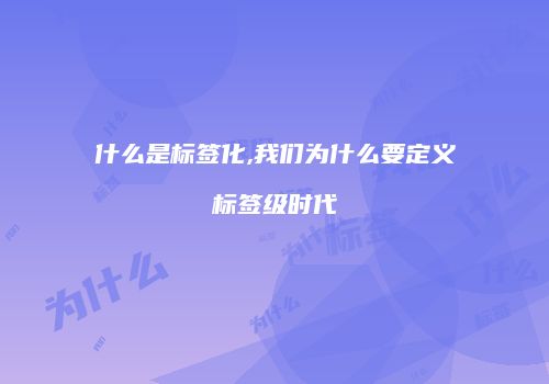 什么是标签化,我们为什么要定义标签级时代