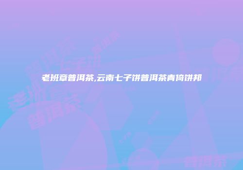 老班章普洱茶,云南七子饼普洱茶青倚饼邦