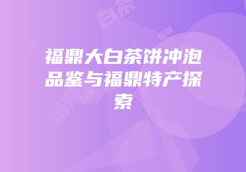 福鼎大白茶饼冲泡品鉴与福鼎特产探索
