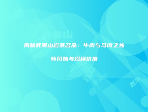 揭秘武夷山岩茶名品：牛肉与马肉之独特风味与珍稀价值