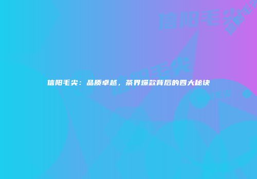 信阳毛尖：品质卓越，茶界爆款背后的四大秘诀