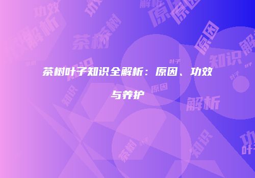 茶树叶子知识全解析：原因、功效与养护