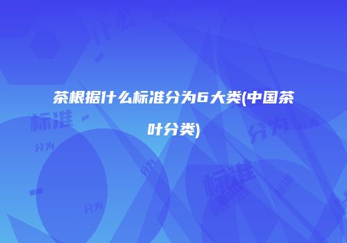茶根据什么标准分为6大类(中国茶叶分类)