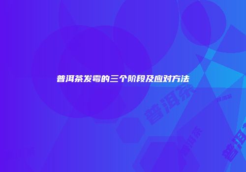 普洱茶发霉的三个阶段及应对方法