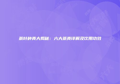 茶叶种类大揭秘：六大茶类详解及饮用功效