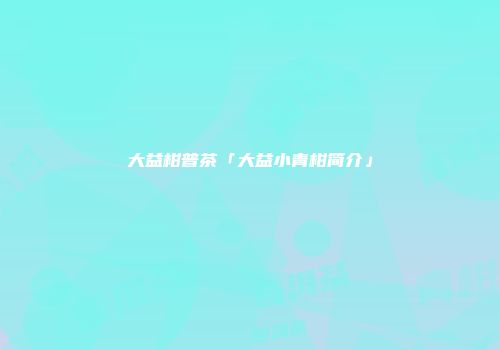 大益柑普茶「大益小青柑简介」