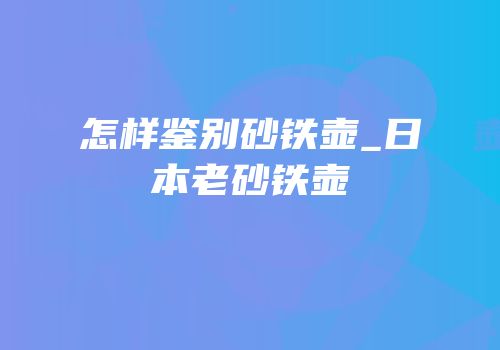 怎样鉴别砂铁壶_日本老砂铁壶