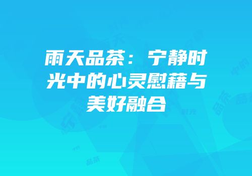 雨天品茶：宁静时光中的心灵慰藉与美好融合