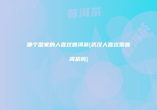 哪个国家的人喜欢普洱茶(武汉人喜欢喝普洱茶吗)
