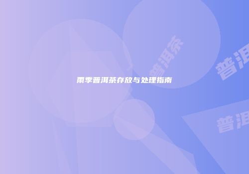 雨季普洱茶存放与处理指南