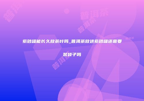 紫砂罐能长久放茶叶吗_普洱茶放进紫砂罐还需要装袋子吗