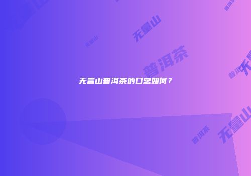无量山普洱茶的口感如何？