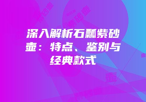 深入解析石瓢紫砂壶：特点、鉴别与经典款式