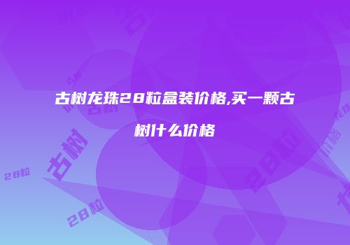 古树龙珠28粒盒装价格,买一颗古树什么价格
