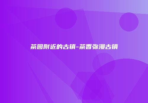茶园附近的古镇-茶香弥漫古镇