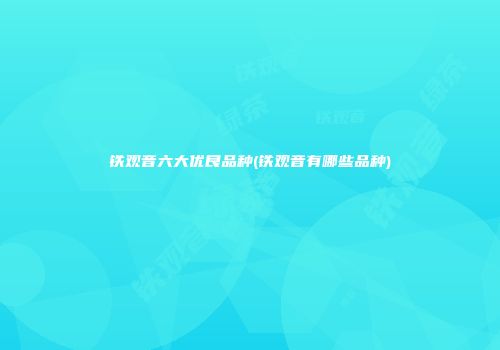 铁观音六大优良品种(铁观音有哪些品种)