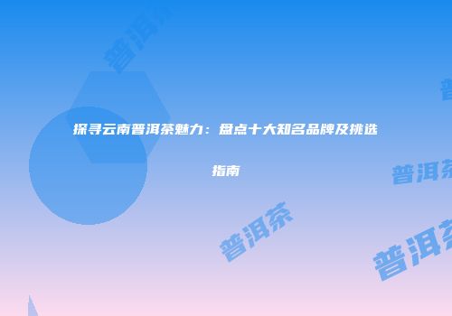 探寻云南普洱茶魅力：盘点十大知名品牌及挑选指南