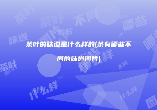 茶叶的味道是什么样的(茶有哪些不同的味道图片)
