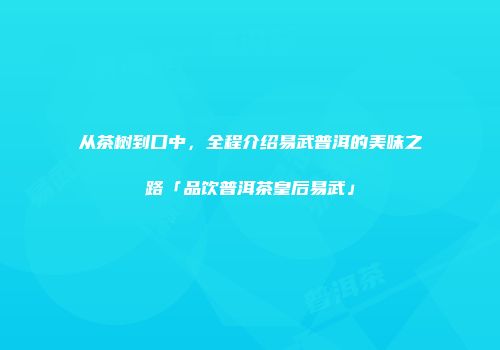 从茶树到口中，全程介绍易武普洱的美味之路「品饮普洱茶皇后易武」