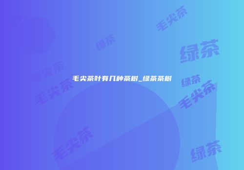 毛尖茶叶有几种茶树_绿茶茶树