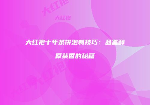 大红袍十年茶饼泡制技巧：品鉴醇厚茶香的秘籍