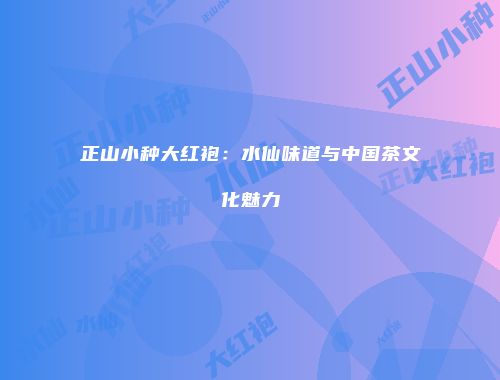 正山小种大红袍：水仙味道与中国茶文化魅力
